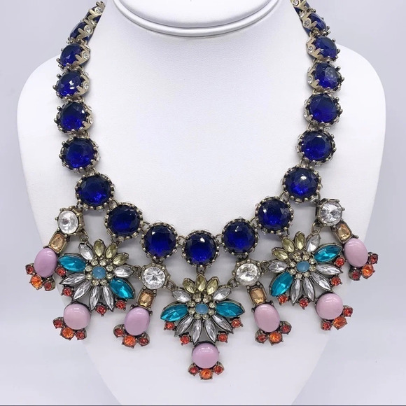 J. Crew Jeweled Statement Necklace - Picture 1 of 6